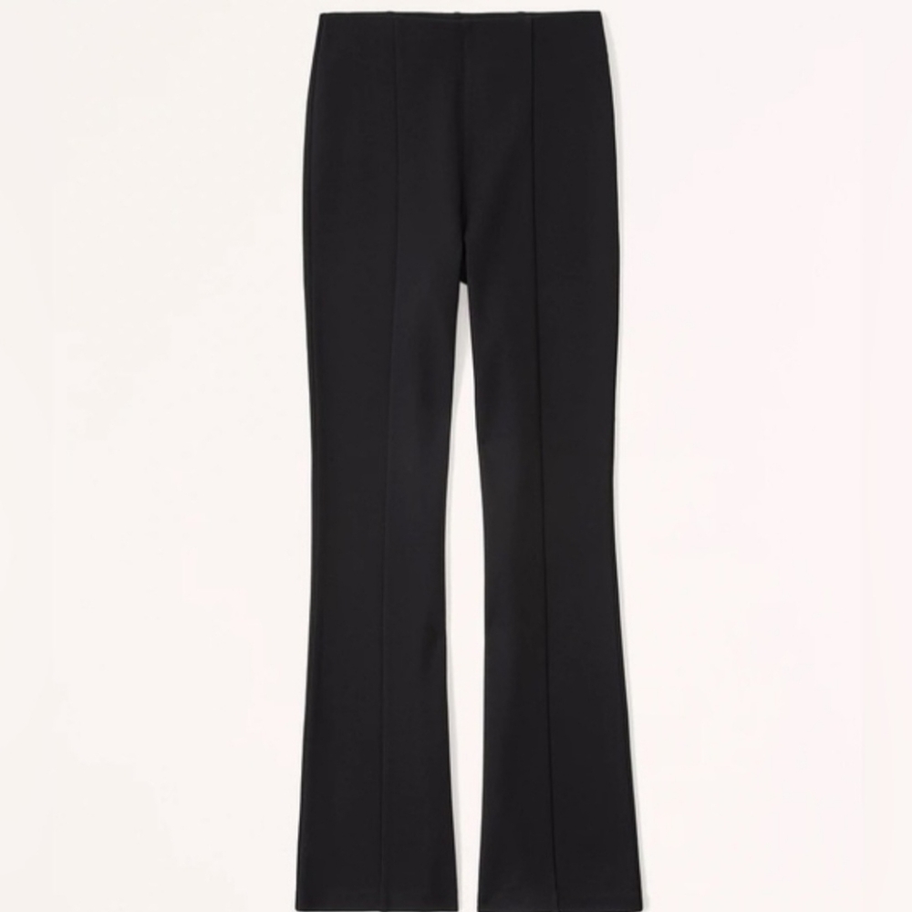 NWT Abercrombie Ponte Knit Slim Flare Leg Black